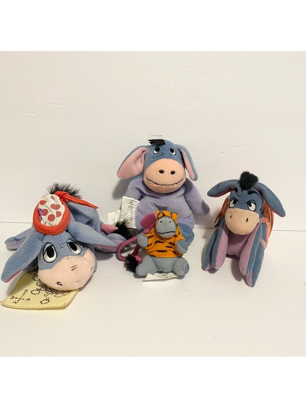Eeyore Winnie the Pooh Y2K Plush Lot Vintage Beanie Stuffed Animal Toys Bundle